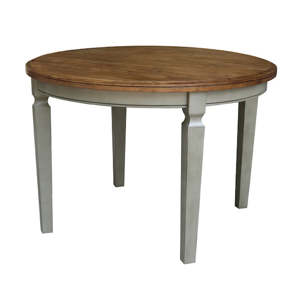 International Concepts Round 44 inx 44 in Round Top Dining Table, Hickory/Stone, 44 in W, 44 in L, 30 in H, Wood T41-144R-30 - main